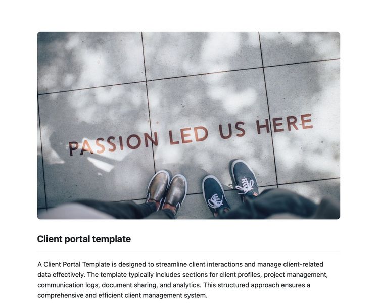 Client portal template Free Craft Template