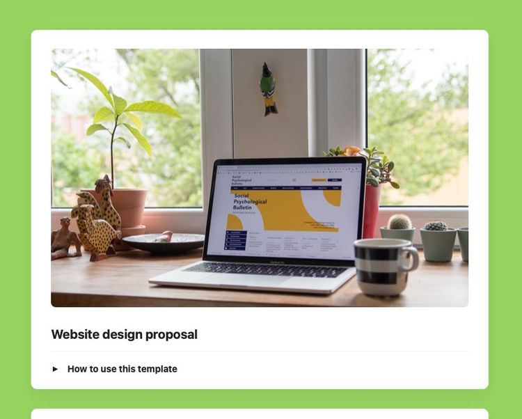 Website design proposal | Free Craft Template